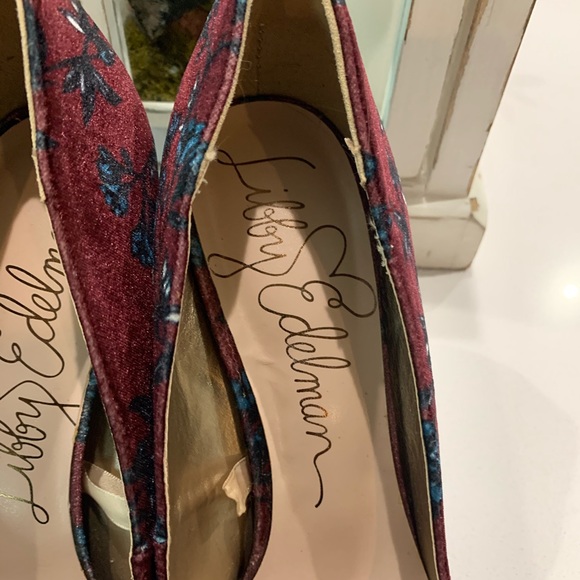 Libby Edelman velvet chunky heel 9.5 - Picture 3 of 7